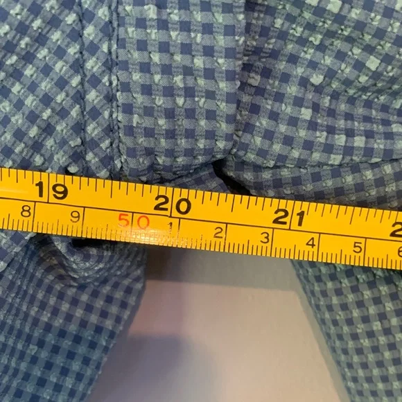 Free People Movement 40 Love Cropped Size Small Blue Checkered Jacket - Picture 11 of 12